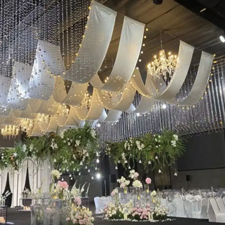 Decoración de boda, velo de techo, decoración de arco de boda, flores artificiales, suministros de boda, velo de techo