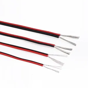 Battery Wire UL2468 2 Core Stranded Electronic Wire 16 18AWG Red Black Tinned Copper Flat Ribbon Cable