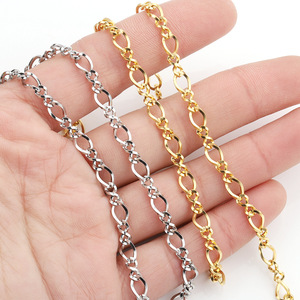 Twisted Chain Stainless Steel Figure Eight Link Chain For Bracelets Necklaces <b>Anklets</b> Waist Chains Unisex Jewelry DIY - Product Image 1