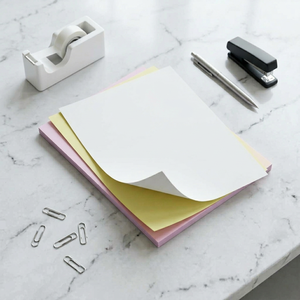 Papel NCR de 3 Capas CB CFB CF, 48-68 g/m², Papel Autocopiativo de Pulpa Virgen Blanco, Rosa y Amarillo para Impresión por Computadora, Imagen Azul - Product Image 1