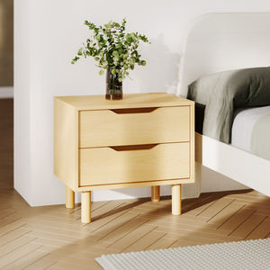 Gabinete de almacenamiento modular de 2 cajones de madera maciza Simple Boori, sala de estar debajo de la Mesa, <span class=keywords><strong>escritorio</strong></span> y cómoda - Product Image 3