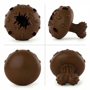 Jouet à mâcher interactif personnalisable pour animaux de compagnie, distributeur de friandises en forme de champignon en caoutchouc, pour nettoyer les dents, jouet à mâcher résistant pour chiens agressifs - Product Image 5