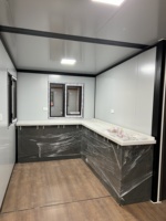 Maison extensible de 20 pieds et 40 pieds utilisée comme bureau à domicile, conteneur habitable, maison en boîte extensible avec salle de bain et cuisine intégrées