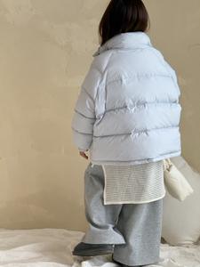 Veste matelassée d'hiver pour filles, décontractée, tissée, épaisse, à capuche, fermeture éclair, coupe-vent, chaude, vêtement d'extérieur régulier, 90% de duvet de canard - Product Image 4