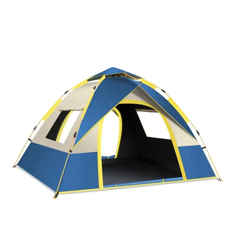 Tent Outdoor Camping Vouwen 2 Personen Automatische Tent 3-4 Personen Strand Eenvoudig Snel Open Dubbele Regendicht Camping