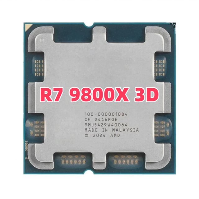 A MD Desktop Computer CPU Processor R7 9800X 3D 4.7GHz AM5 Socket Tray No Cooler