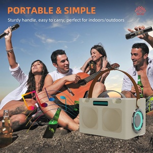 Altavoz Karaoke Bluetooth Inalámbrico A832 de Fábrica al por Mayor para el Hogar y la Familia, con <span class=keywords><strong>Potencia</strong></span> de Salida de 8W*<span class=keywords><strong>2</strong></span> y <span class=keywords><strong>2</strong></span> Micrófonos - Product Image 2