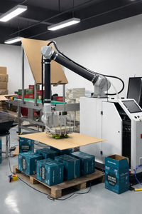 <span class=keywords><strong>Robot</strong></span> palettiseur automatique pour sacs de riz, pièces de contact en acier inoxydable de qualité alimentaire - Product Image 3