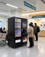 Distributeur automatique commercial combiné pour snacks, boissons et café – Kiosque de vente multi-paiements en libre-service