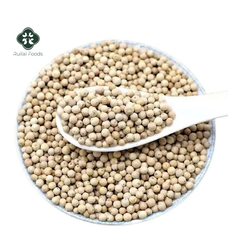 Wholesale natural in bulk Spices Seasoning white pepper dried round chinese white peppercorns