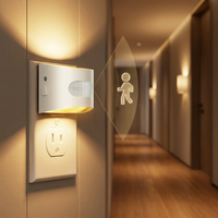 Veilleuse à détecteur de mouvement LOHAS, mini lampe LED à brancher sur prise, pour salle de bain, couloir