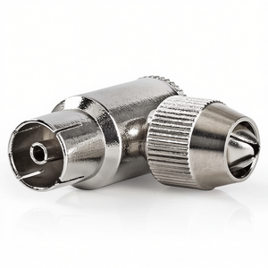 Connecteur coaxial femelle coudé 75 ohms pour la transmission de signal de télévision par câble - Product Image 3