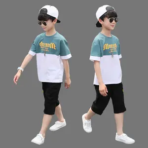 Neue Sommer Jungen Kleidung Sets Kinder T-Shirt Kurzarm Hosen Set Zweiteiler Set Kinder Baby Jungen Kleidung 6 8 10 11 12 Jahre