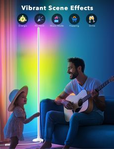 DAYBETTER Smart Home <b>LED</b> Floor Lamp BGRIC Smart <b>Corner</b> <b>Lights</b> 16 Million Colors Ambient Lighting APP Remote Music Sync Home - Product Image 3
