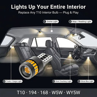 Ampoule LED G-View T10 W5W Orange Ambre 194 168 CANBUS pour éclairage intérieur de voiture, plafonnier, feux de position latéraux, feux de stationnement 12V