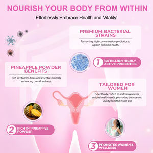 Hatmanlabs 60 Gomas Fonte Vital Equilíbrio Feminino 100 Bilhões de Probióticos Complexos Gomas Probióticas para Equilíbrio Feminino - Product Image 3