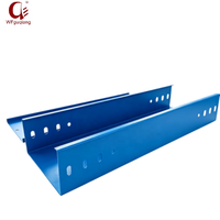 Goulotte de câblage industrielle en acier au carbone, type cheminée, avec revêtement en poudre anti-corrosion, pour gestion des câbles, 150*50*0.9mm