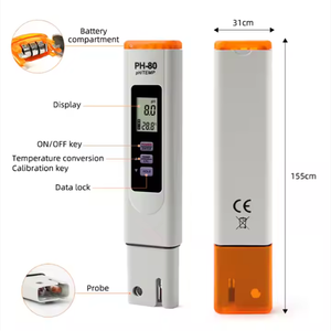 เครื่องวัดค่า PH/อุณหภูมิแบบดิจิตอล Xtester-PH-80 พร้อมฟังก์ชันปรับเทียบอัตโนมัติ เครื่องทดสอบคุณภาพน้ำ PH-80 - Product Image 1
