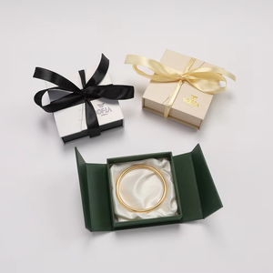 Luxury Jewelry Rigid Art Paper Double Door Recyclable <b>Earring</b> <b>Gift</b> <b>Box</b> with Custom Logo - Product Image 6