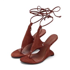 Escarpins con Cordones en el Tobillo, Nuevo Diseño con Tiras, Tacones de Plataforma con Cuña Alta para Mujer - Product Image 2