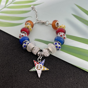 주문을 받아서 만들어진 디자인 동부 별 구슬 매력 팔찌 OES 모조 다이아몬드 팔찌 보석 - Product Image 2