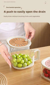 Panier égouttoir à fruits anti-poussière avec système de vidange dissimulé, extensible et épaissi - Product Image 5