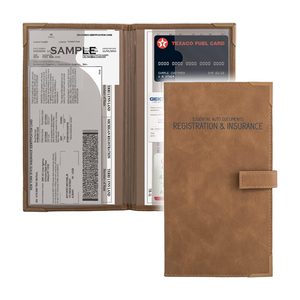 Estuche <span class=keywords><strong>de</strong></span> Piel Sintética para Documentos del Automóvil, Organizador <span class=keywords><strong>de</strong></span> Documentos para la Guantera del Vehículo, Porta Tarjetas <span class=keywords><strong>de</strong></span> <span class=keywords><strong>Seguro</strong></span> y Registro - Product Image 1