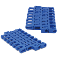 Bande transporteuse modulaire en nylon plastique 1280 mailles, grille affleurante, rotation durable, vitesse réglable pour l'industrie alimentaire et la construction