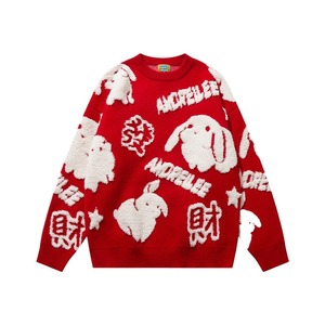 Charme dessin animé imprimé pull haute qualité en détresse pull tricoté femmes vêtements pour femmes - Product Image 6