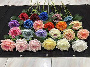 Venta al por Mayor de Fábrica: Cabeza de Rosa Artificial Individual Grande para Arreglos Florales de Boda - Product Image 3