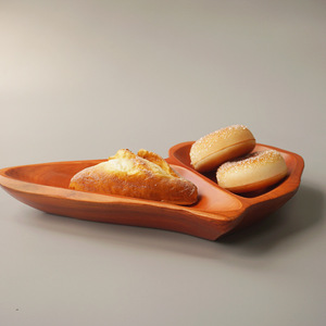 Wooden Serving <b>Tray</b> Bamboo Compartmentalized Fruit Platter Simple Style Home Desktop <b>Storage</b> - Product Image 3