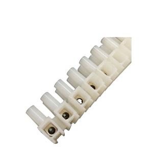 Bloc de bornes de traversée électrique PA10 à 3 pôles, 3 broches, boîtier en nylon blanc, bande de bornes - Product Image 1