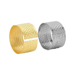 Wholesale Small Metal Sewing Adjustable Thimble Silver Gold DIY Accessory for Knitting