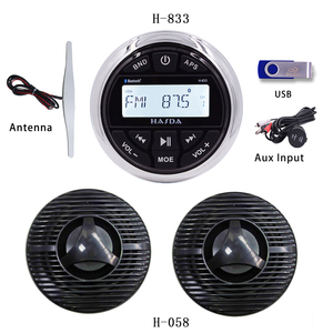 Système audio stéréo marin, haut-parleurs marins, antenne, câble USB, y compris le pack BT H-833+H-058+HA-057+H-071 - Product Image 1