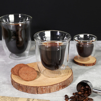 Tasse à café en verre à double paroi multi-tailles HIGHWIN, en borosilicate, isolée thermiquement, pour café, latte, thé, jus, vaisselle à café
