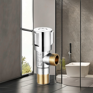 Accessoire de robinet d'angle en laiton chromé à fermeture rapide en acier inoxydable moderne pour toilette douche <span class=keywords><strong>plomberie</strong></span> gestion de l'eau de chasse d'eau - Product Image 2
