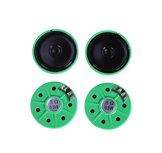8Ω 0.5W Mini Speaker Green Plastic Audio Component for Stuffed Toy Greeting Card Wholesale Price Supplier