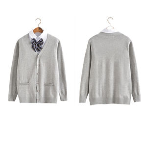 Vscoo Hoge Kwaliteit Effen Kleur Lange Mouw Uniform <span class=keywords><strong>School</strong></span> V Hals Gebreide Vest Trui - Product Image 5