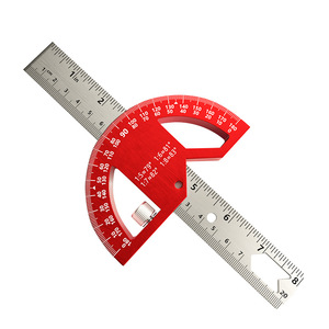 Casillas Multifunctional Angle Ruler Metal 180 Degree Protractor With <b>Level</b> Woodworking Measuring Tool - Product Image 1