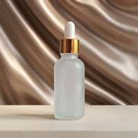 Bouteille d'huile essentielle givrée de 5-100ml, bouteilles de parfum avec couvercles en grain de bois, flacon compte-gouttes pour les yeux