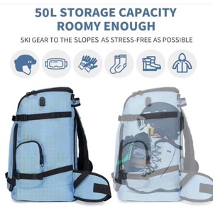 Sac à dos pour chaussures de ski, échantillon gratuit, grande capacité, résistant à l'eau, rembourré, sac de voyage pour chaussures de ski et de snowboard - Product Image 2