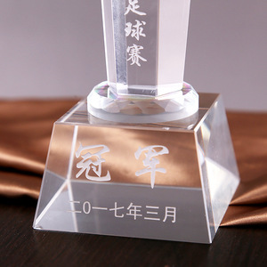 סיטונאי כדורגל גולף כדורגל שולחן טניס שולחן זכוכית זכוכית מותאם אישית קריסטל פרס - Product Image 4