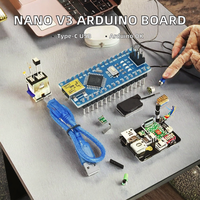 Nano V3.0 Versión Mejorada, Placa de Desarrollo de Microcontrolador ATMEGA328PB con Cable USB para Proyectos de Ingeniería Arduino