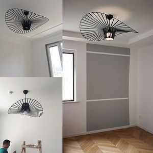 Lustre Nordique <span class=keywords><strong>Vertigo</strong></span> en Paille, Art Tissé Français pour Restaurants, Salons, Chambres à Coucher – Luminaires Tendance de Designer - Product Image 4