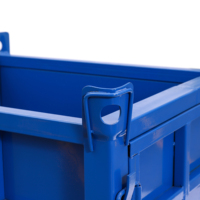 Cage de stockage en acier empilable revêtue galvanisée boîte métallique pour stockage et protection logistique en entrepôt