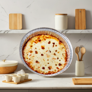 Cibo caldo catering pranzo cena scatola di servizio 9 pollici foglio di alluminio teglia per pizza vassoio per hotel decorativo - Product Image 1