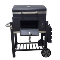 Barbecue au charbon de bois d'extérieur avec design démontable (KD) en acier au carbone noir