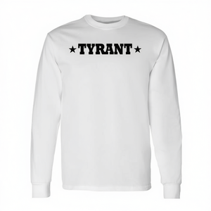 Camiseta de manga larga Tyrant, cuello redondo, color blanco, talla unisex para adultos - Product Image 2