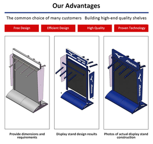 Rak Display Produk Olahraga Logam, Rak Display Lantai, Rak Display Sarung Tangan Baseball, Desain Bebas OEM ODM, Logo Kustom, Ukuran Sesuai Pesanan - Product Image 2