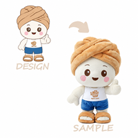 Porte-clés personnalisé en peluche, boîte mystère, mini 10 cm, brodé, doublure en maille, coton PP